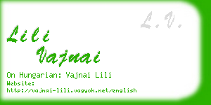 lili vajnai business card